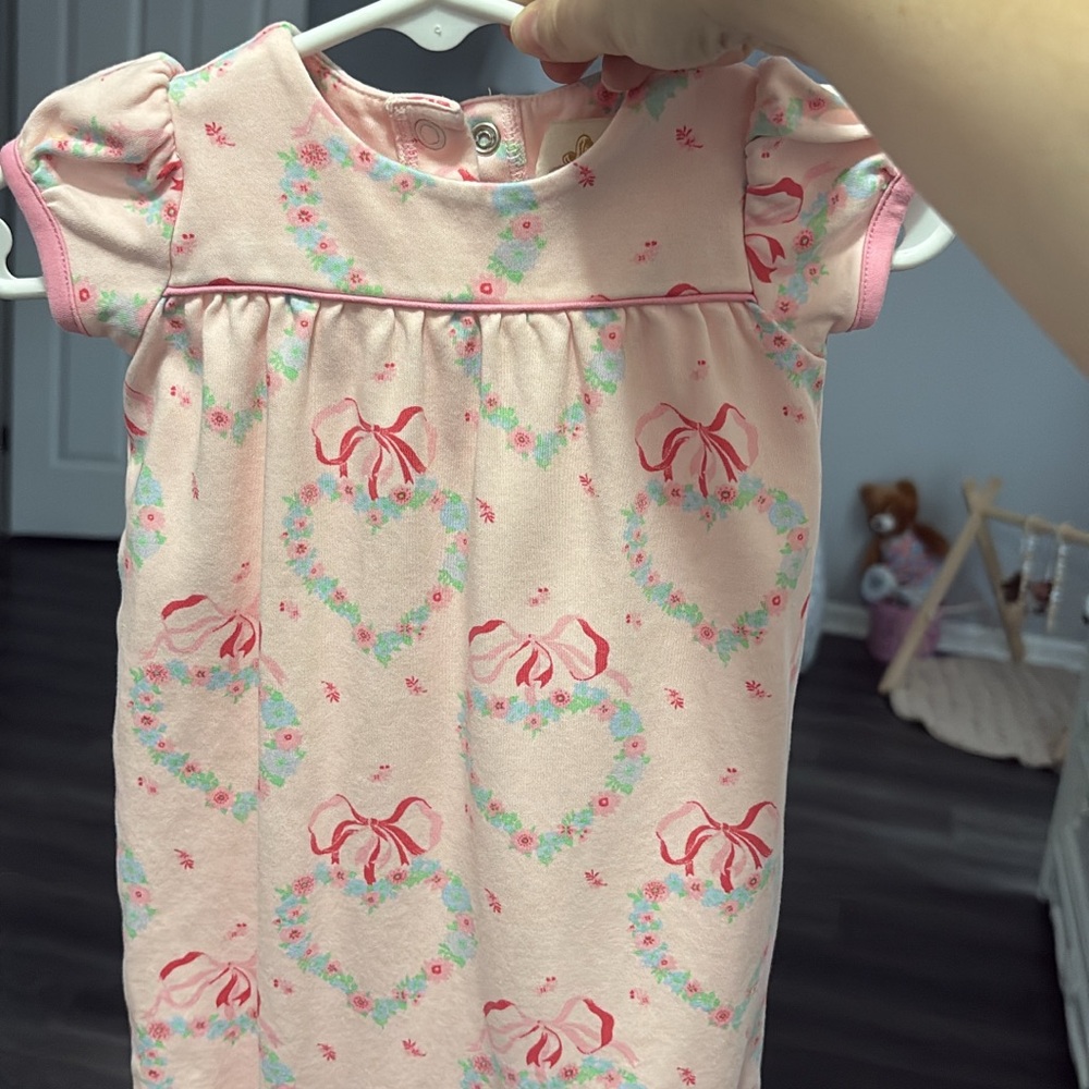 The Beaufort Bonnet Company Pink Floral Wreath One Piece